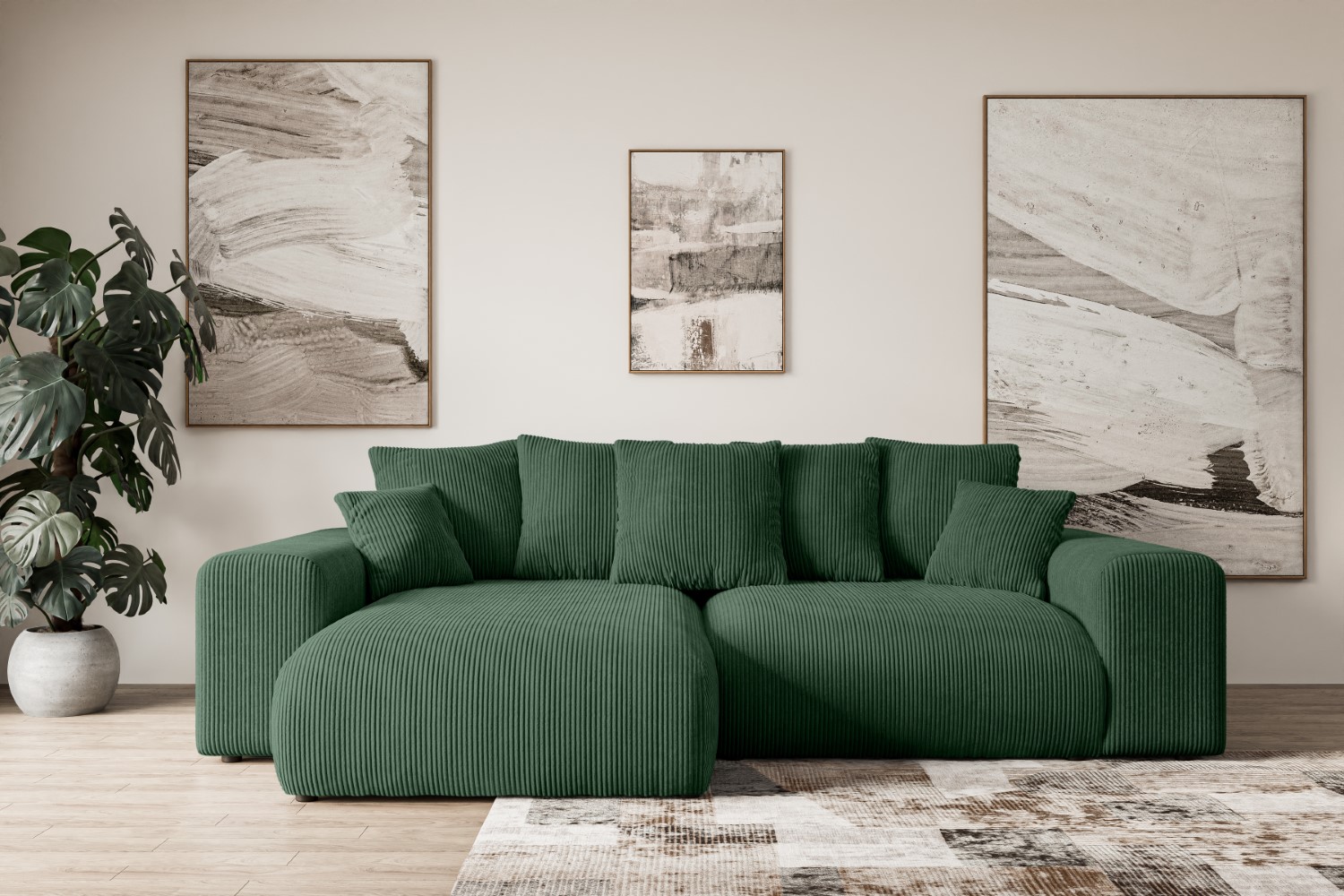 Couch mit Schlaffunktion, Wohnzimmer - Wohnlandschaft ESKAR-L