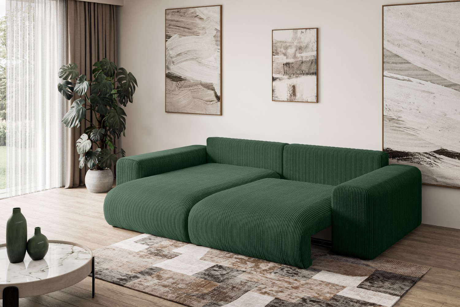 Couch mit Schlaffunktion, Wohnzimmer - Wohnlandschaft ESKAR-L