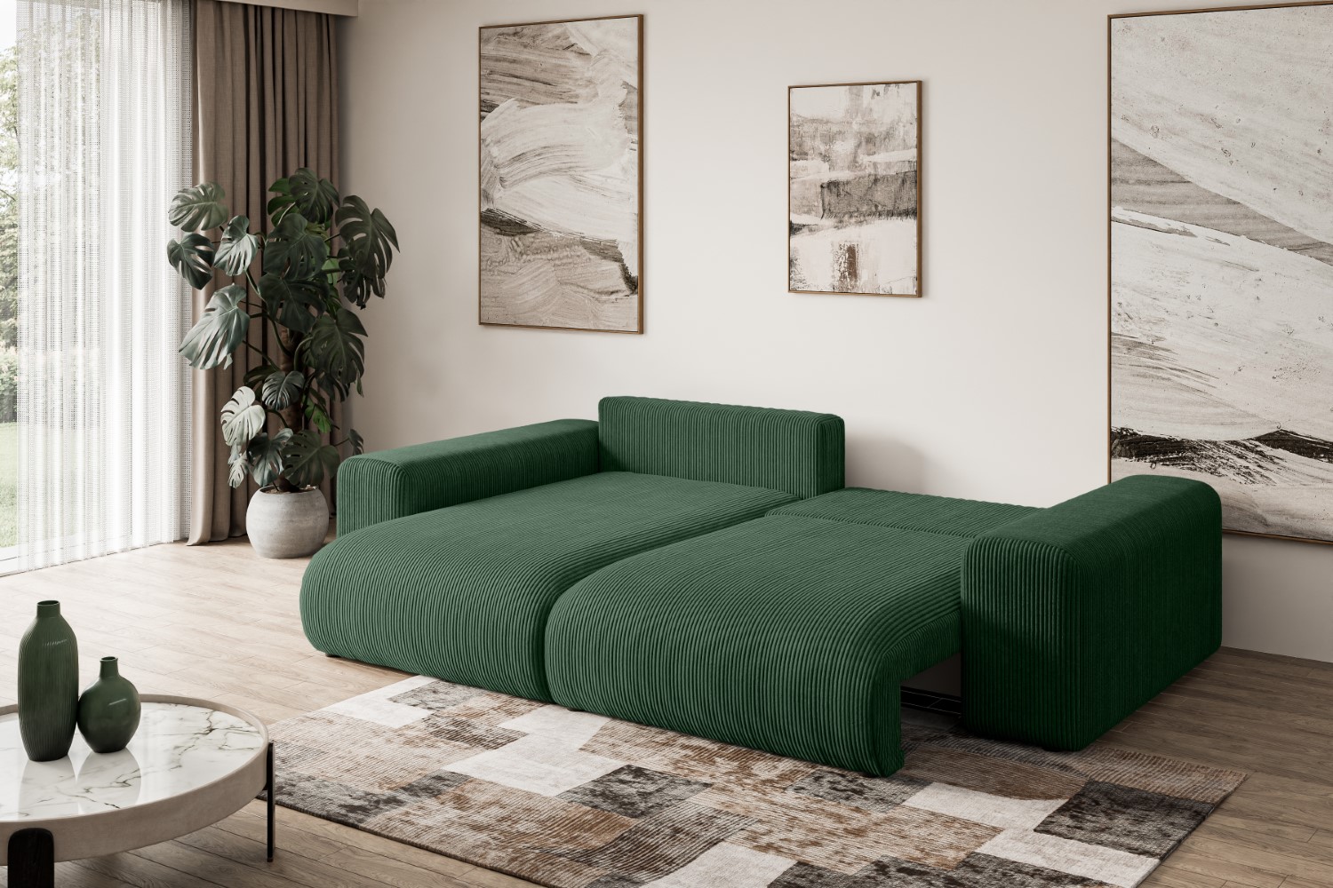 Couch mit Schlaffunktion, Wohnzimmer - Wohnlandschaft ESKAR-L